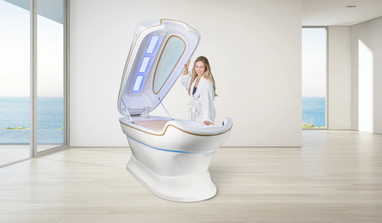 BioX Light Therapy Steam Wet Sauna View